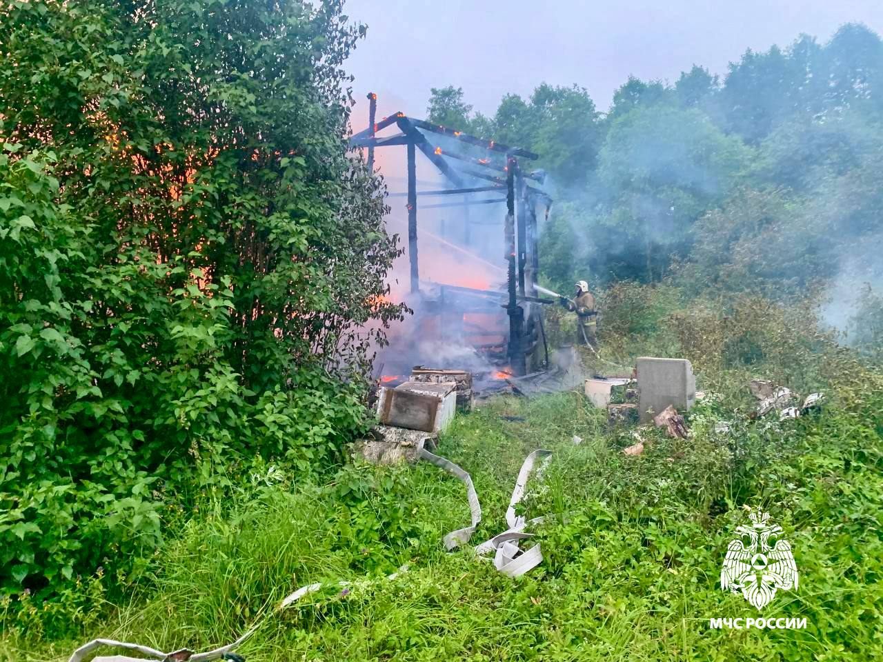 Хозяйка дома погибла на пожаре в Тверской области