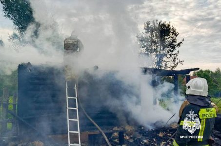 В Тверской области баня сгорела дотла дотла