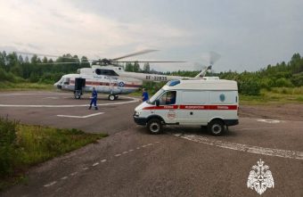Вертолет МЧС совершил санитарный вылет для оказания помощи пациенту вертолет