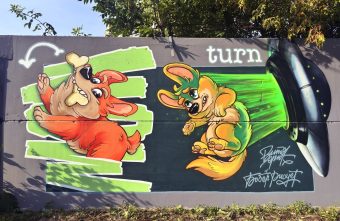 Тверские художники сделали граффити в честь дня корги корги