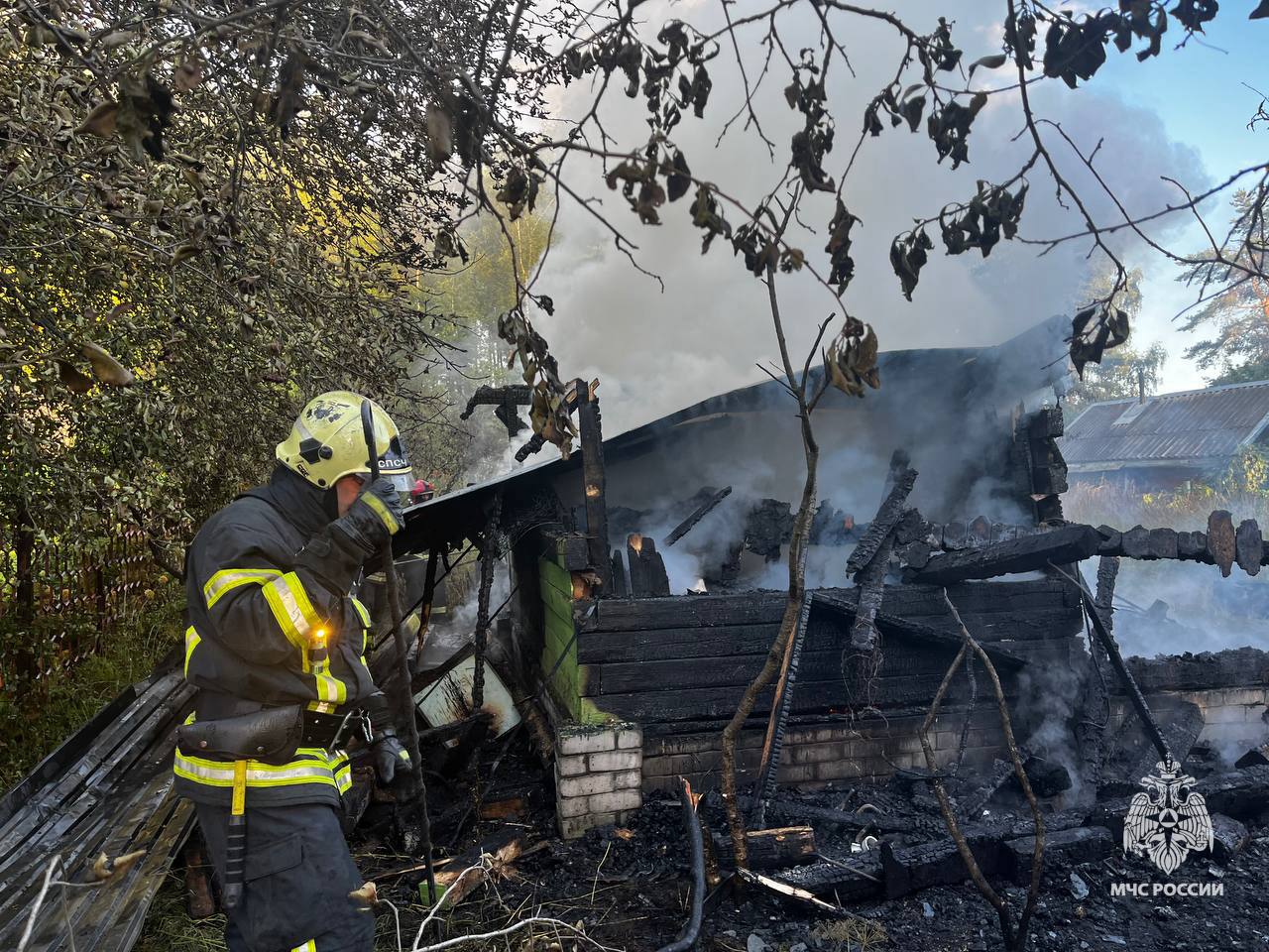 На пожаре в Тверской области пострадал человек