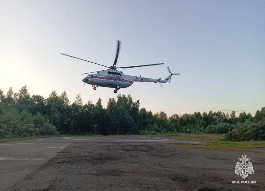 Пациента экстренно транспортировали в Тверь на вертолёте вертолёте