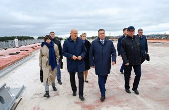 Губернатор Игорь Руденя проинспектировал строительство Западного моста через Волгу в Твери Губернатор Игорь Руденя проинспектировал строительство Западного моста через Волгу в Твери