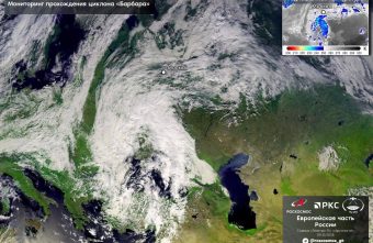 «Роскосмос» опубликовал снимок надвигающейся на Тверскую область «Барбары» снимок