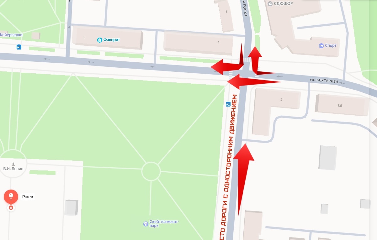 На оживлённом перекрёстке в Ржеве поменяется схема движения