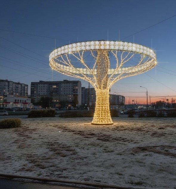 Район в Твери украсят к Новому году почти на четыре миллиона рублей