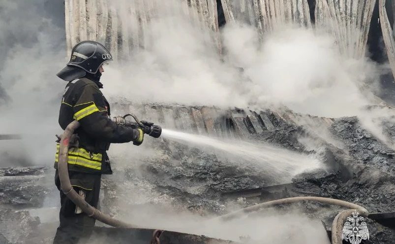 В деревне под Тверью ликвидируют пожар