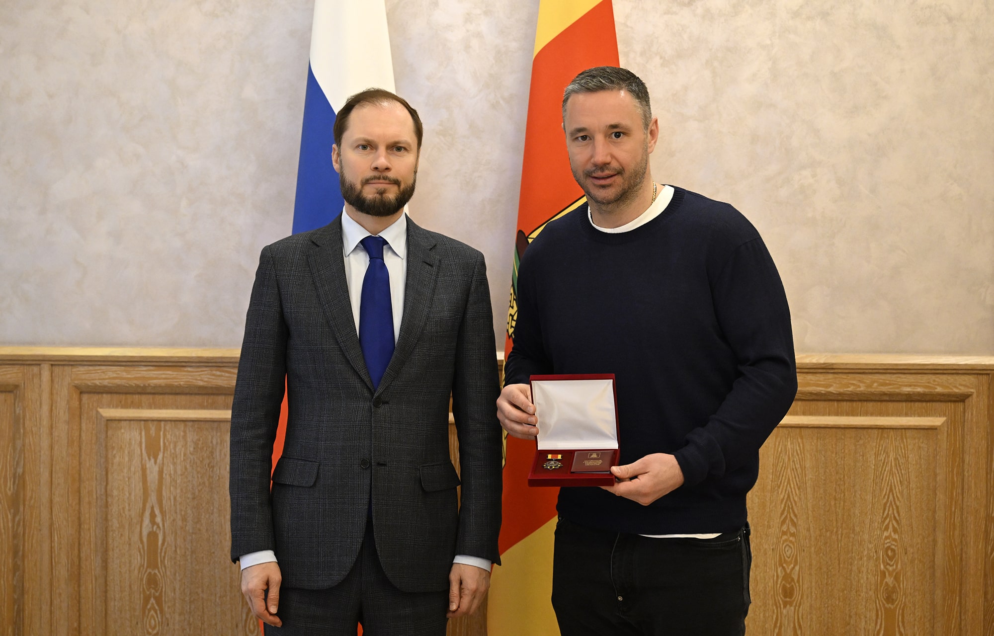 Виталий Королев обсудил с Ильей Ковальчуком перспективы развития хоккея в Тверской области