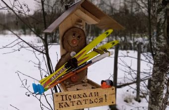 В Тверской области появились оригинальные лыжные кормушки кормушки