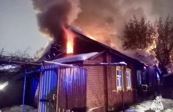 Ночью в Тверской области пожарные спасли людей из горящего дома спасли