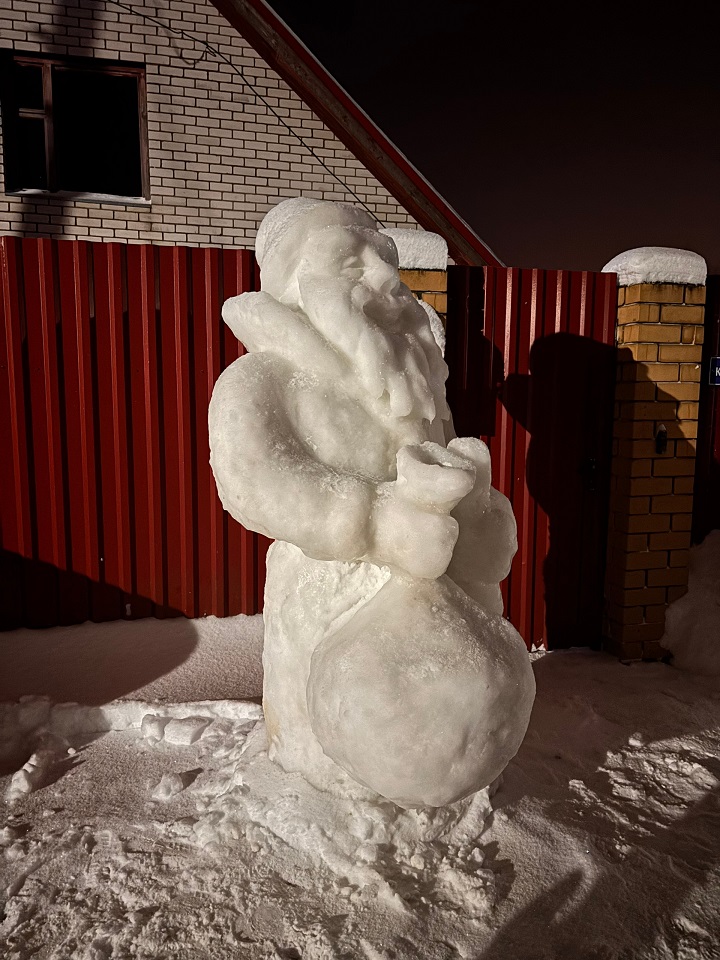 В Тверской области мужчина создал снежный "музей"