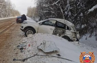 В Тверской области водитель не справился с управлением и улетел в кювет, в результате погиб пассажир