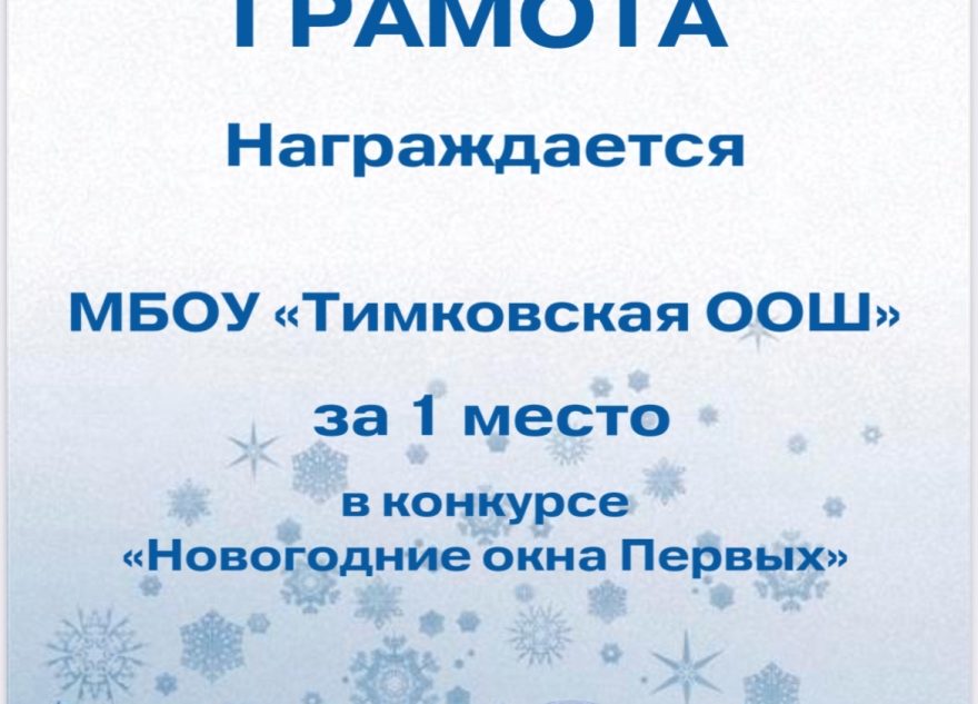 Подведены итоги конкурса «Новогодние окна Первых» Бологовского округа