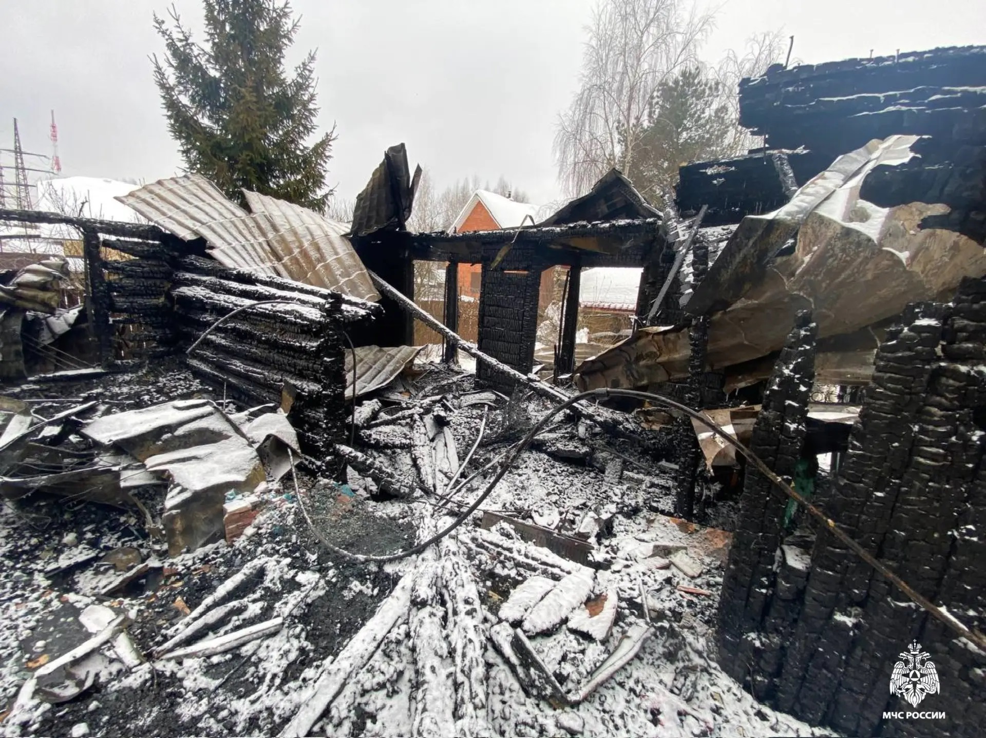 В Тверской области сгорел жилой дом