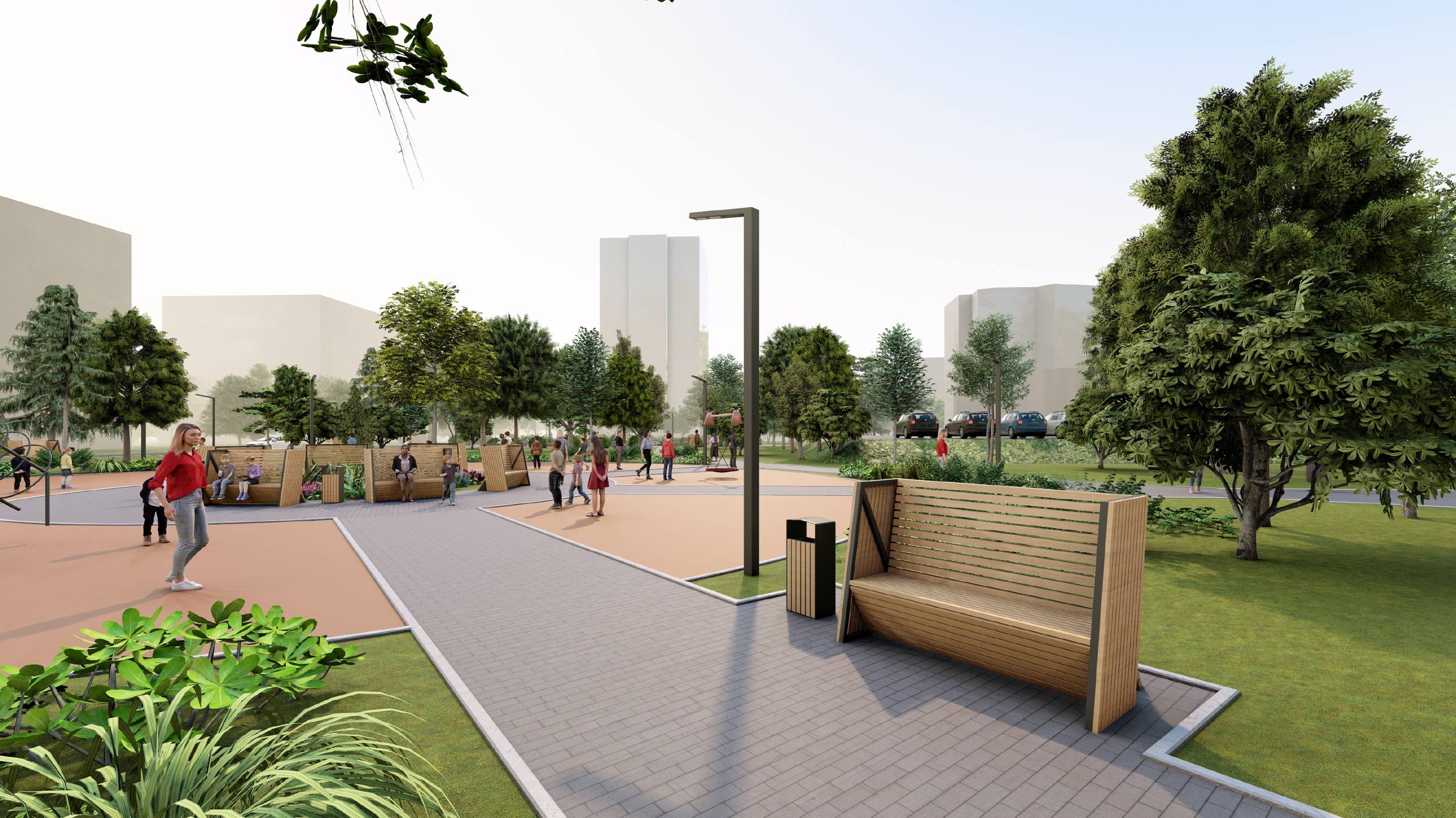 Появились новые снимки будущего сквера в тверском микрорайоне "Юность"