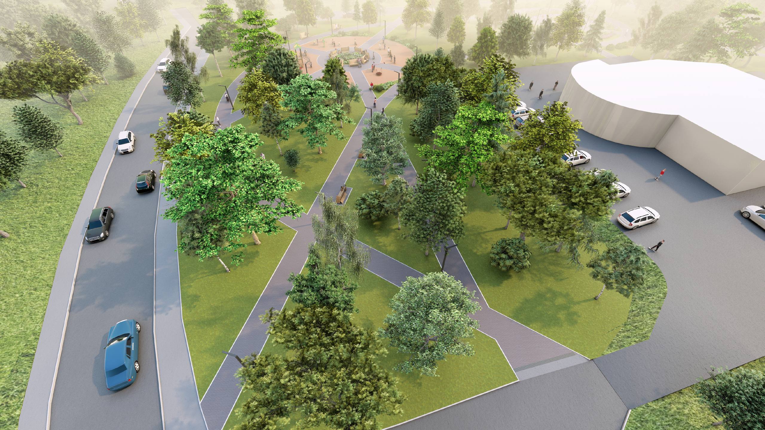 Появились новые снимки будущего сквера в тверском микрорайоне "Юность"