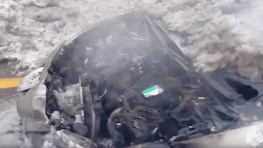 Появилось видео пожара на трассе М-11