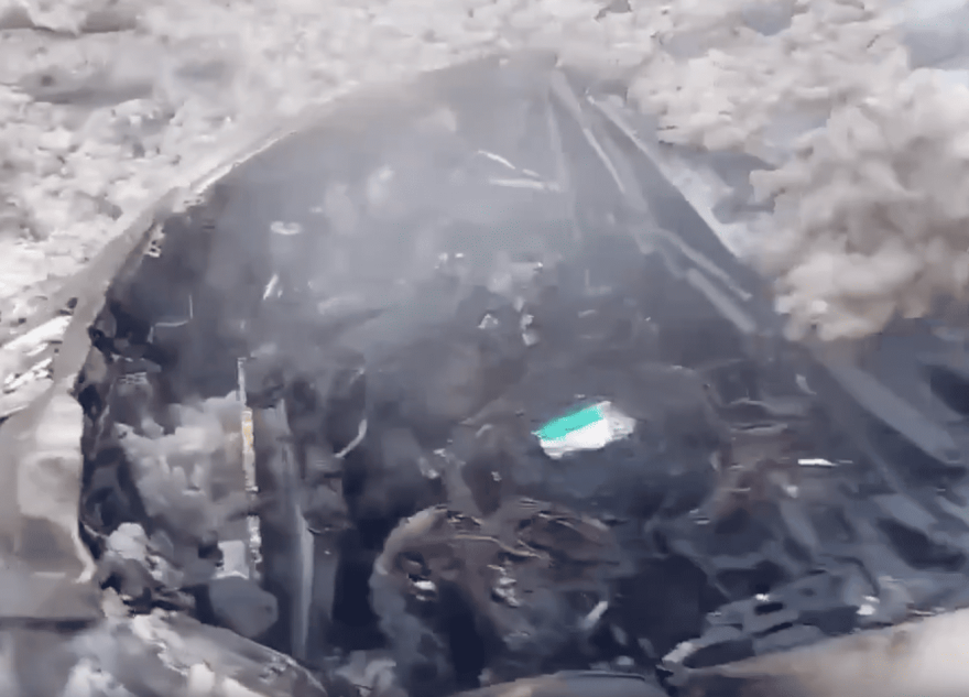 Появилось видео пожара на трассе М-11