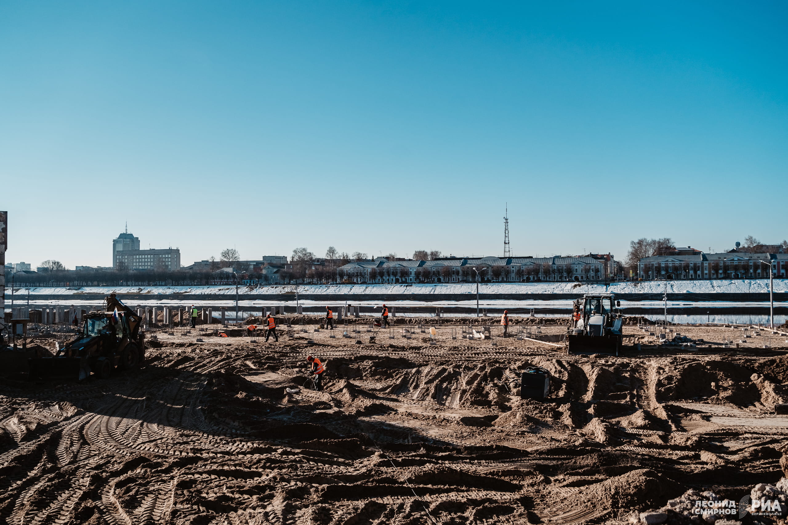 В Твери обустраивают фундамент нового здания Речного вокзала