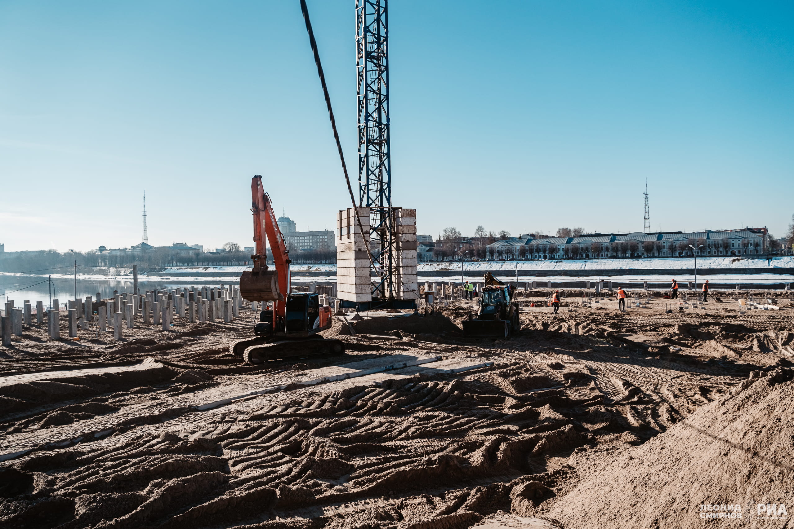 В Твери обустраивают фундамент нового здания Речного вокзала