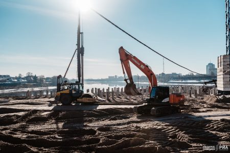 В Твери обустраивают фундамент нового здания Речного вокзала