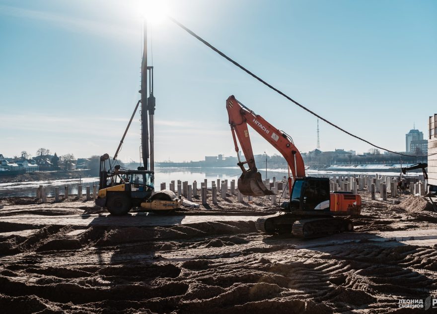 В Твери обустраивают фундамент нового здания Речного вокзала