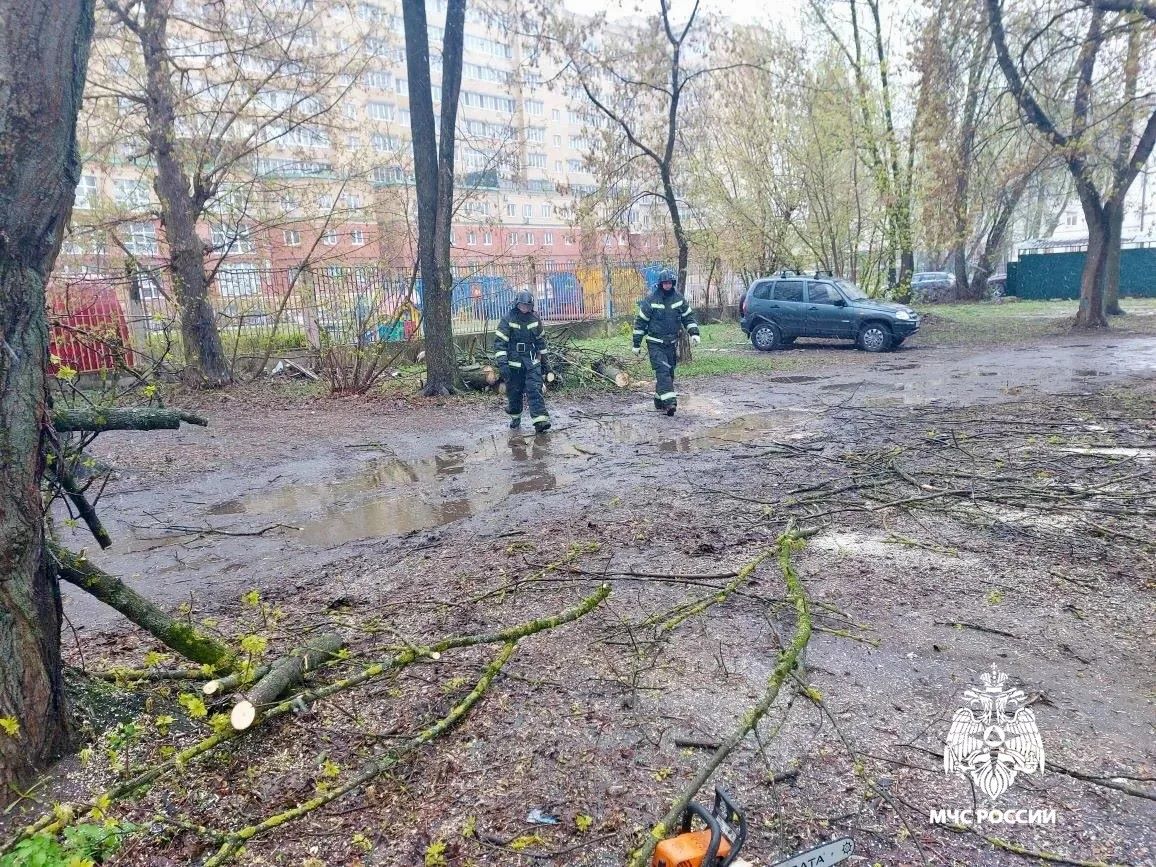 Специалисты МЧС ликвидируют последствия непогоды в Тверской области