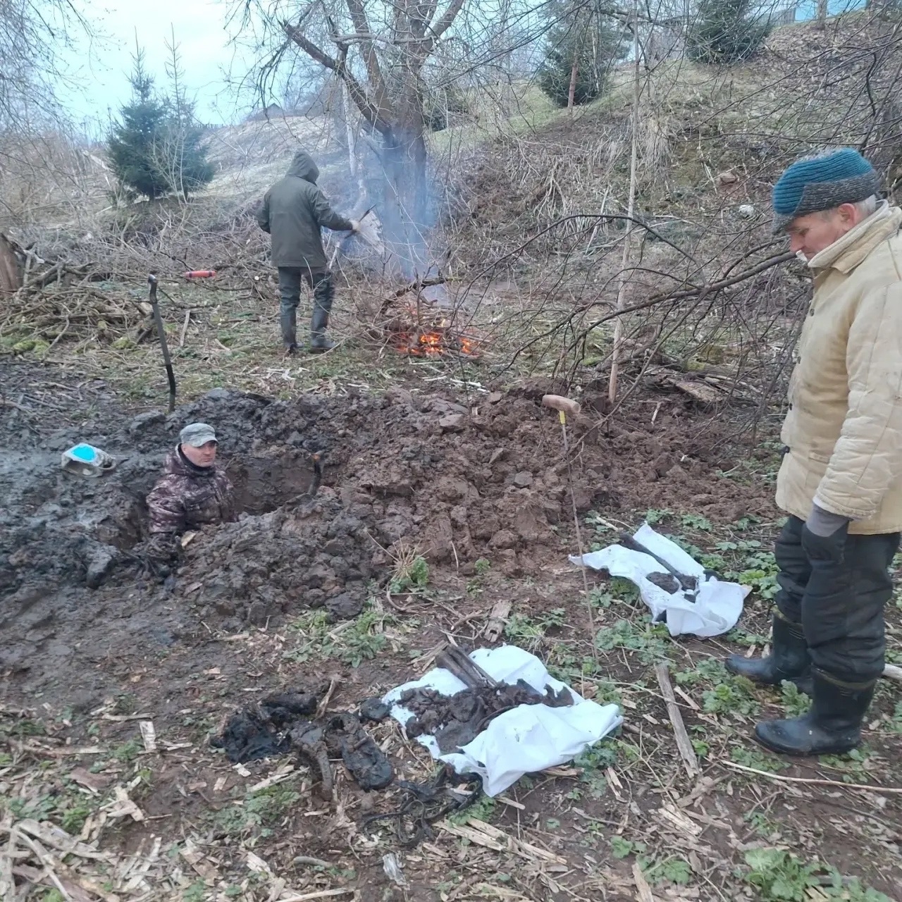 В Тверской области поисковики подняли останки 12 красноармейцев