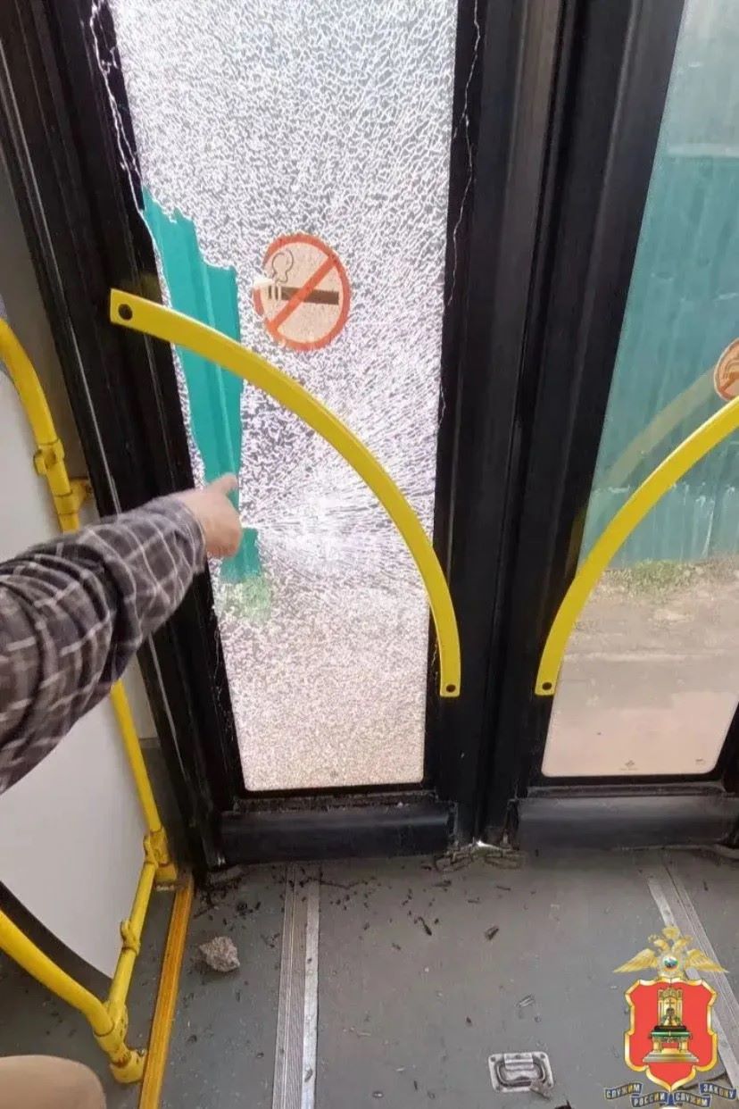 В Тверской области поймали вандала, разбившего камнями стекла в автобусе