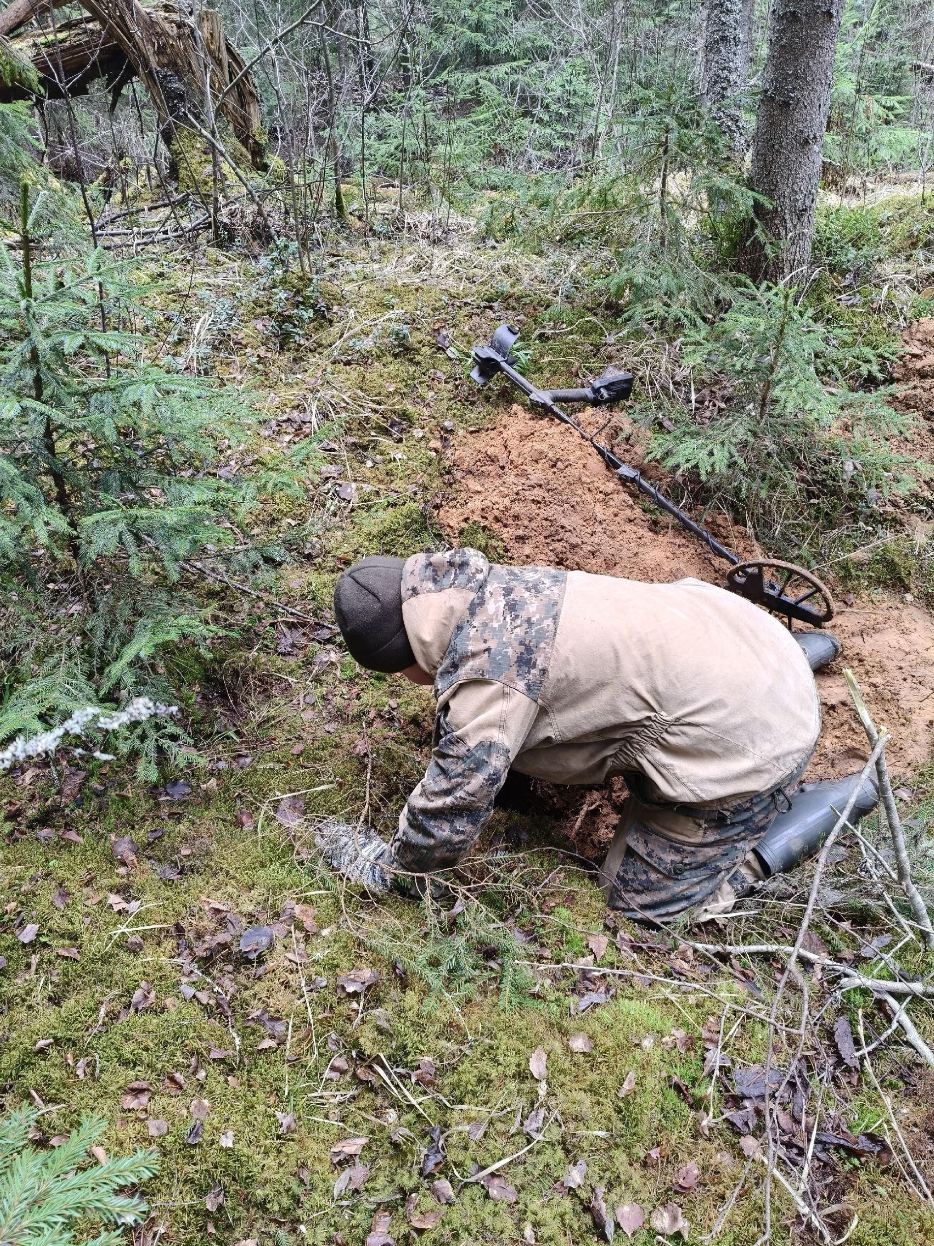 Поисковики нашли в Тверской области яму с останками, которую долго искали