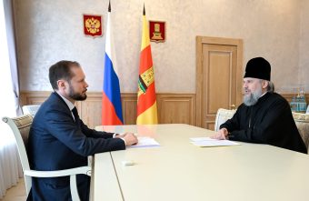 Виталий Королев провел встречу с митрополитом Тверскими и Кашинским Амвросием