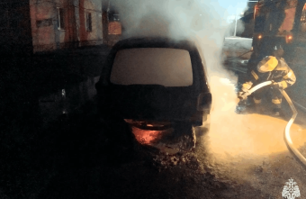 Ночной пожар уничтожил машину в Тверской области