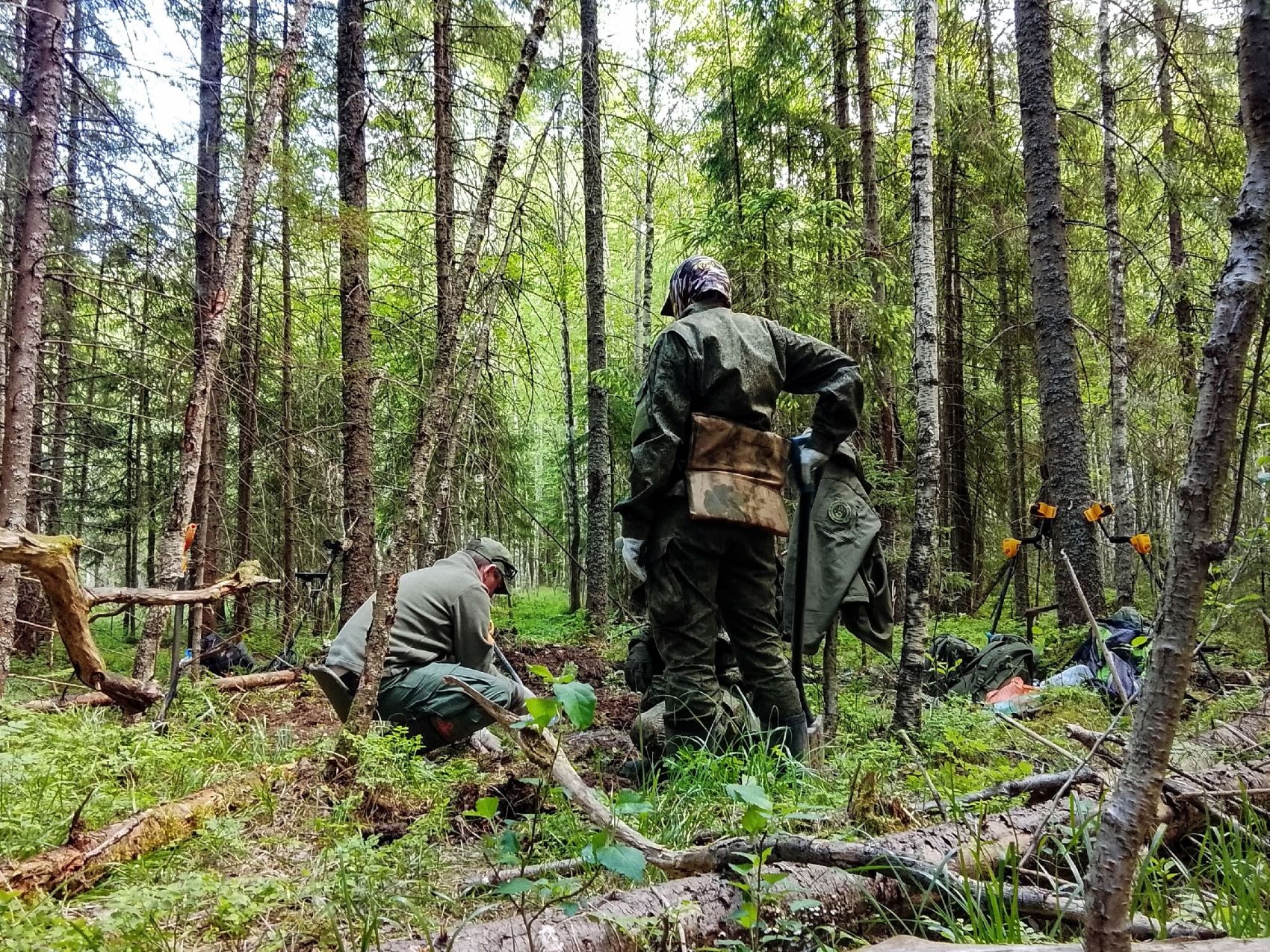 Поисковики нашли следы экипажа на месте гибели самолета в Тверской области