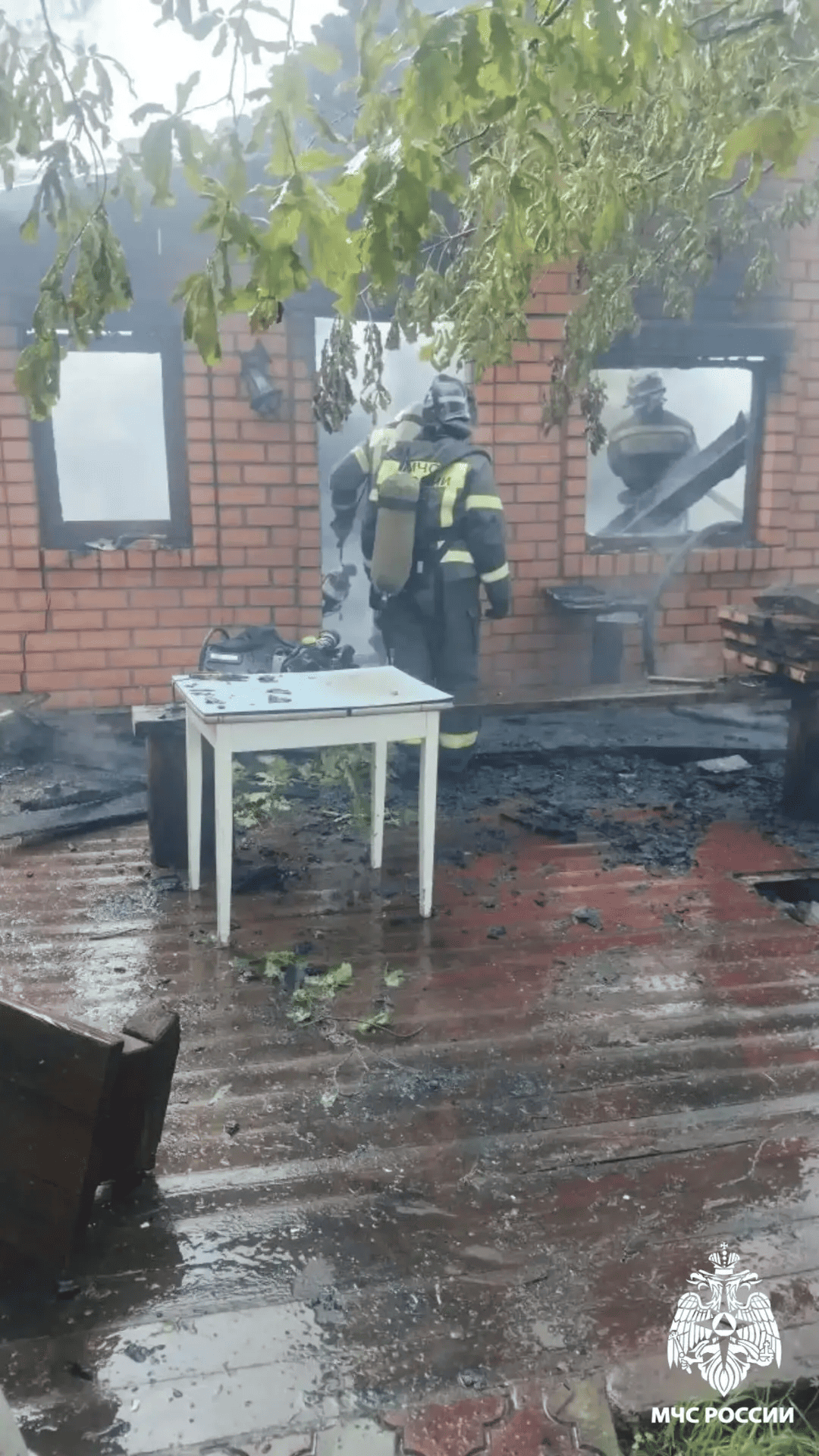 В Твери произошел пожар в бане