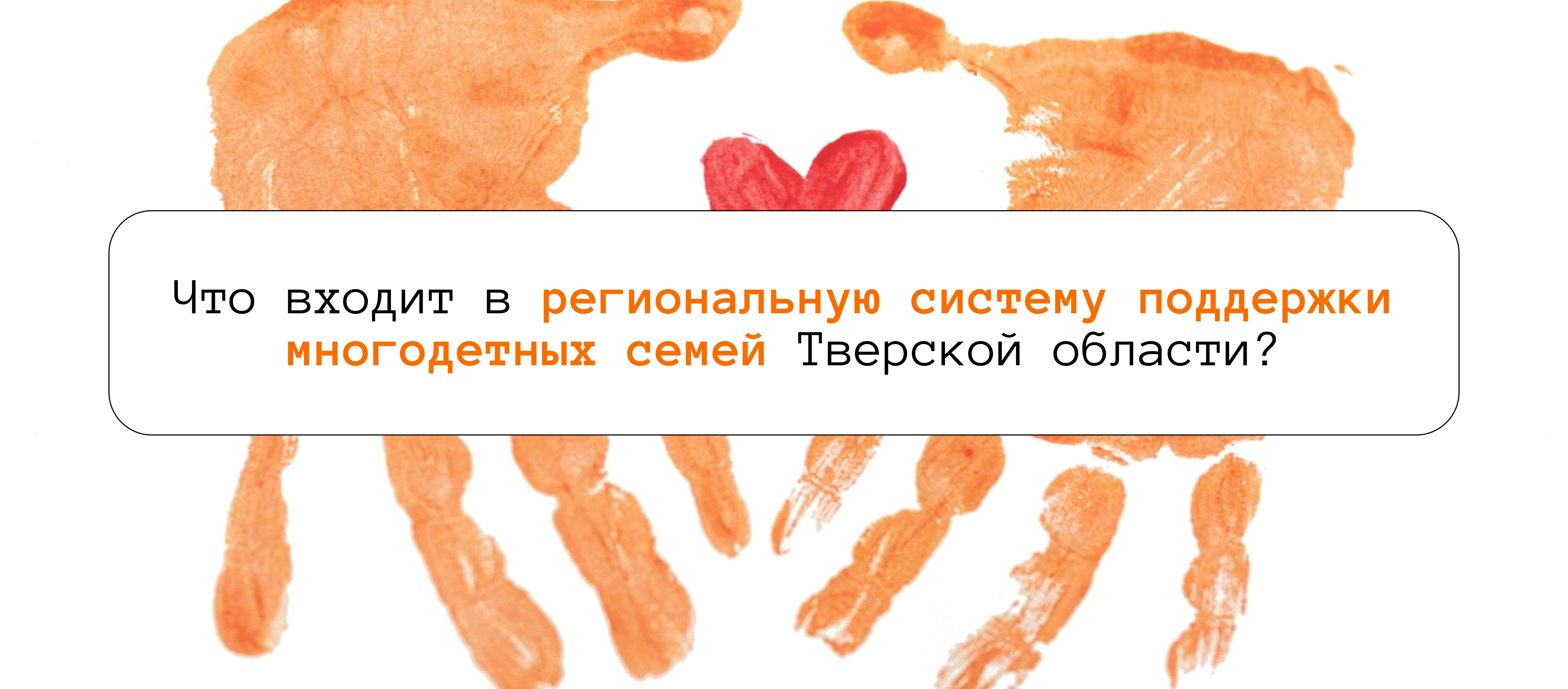 Что входит в региональную систему поддержки многодетных семей Тверской области?