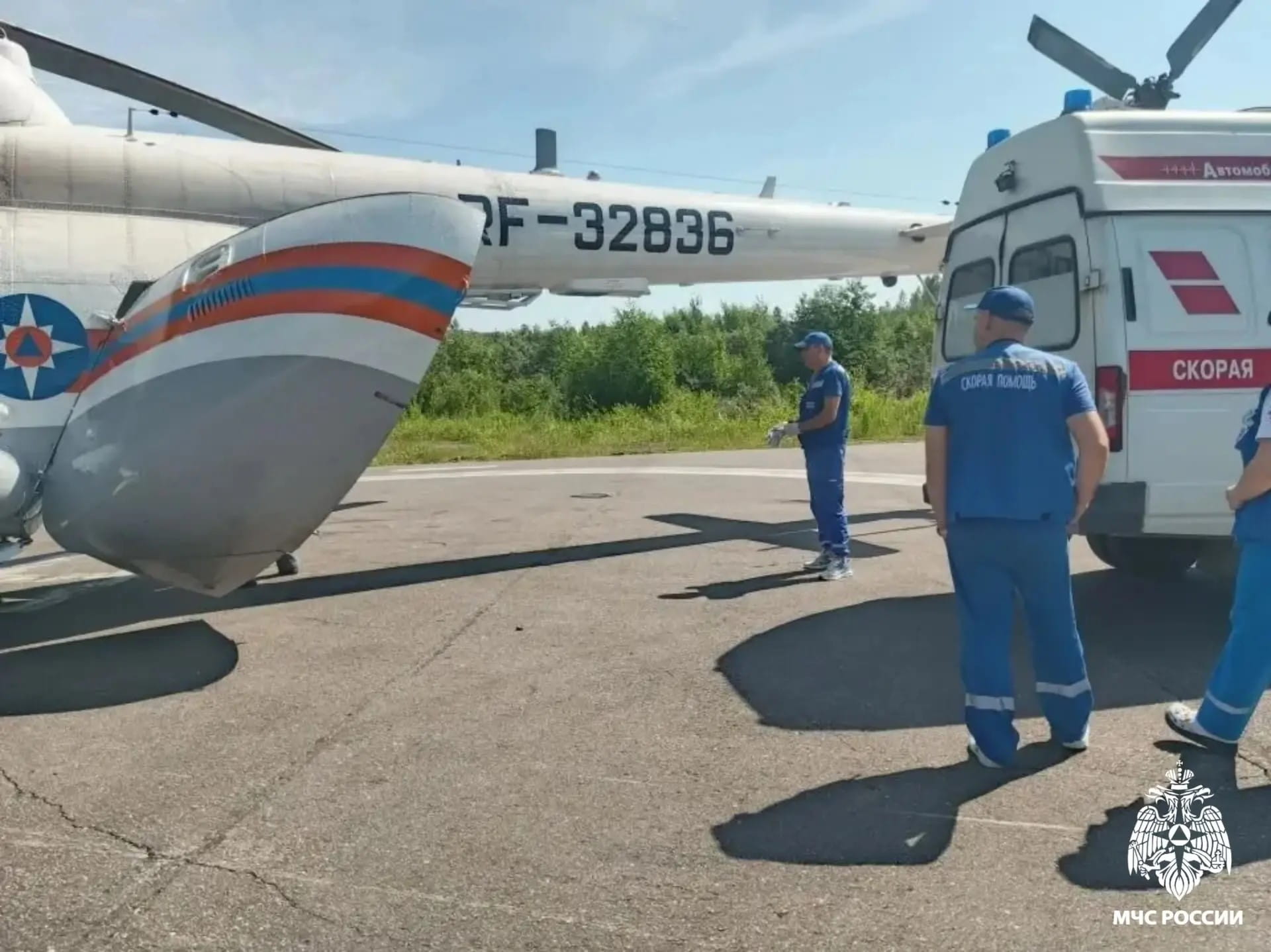 Пациентов экстренно доставили в Тверь на вертолете санитарной авиации
