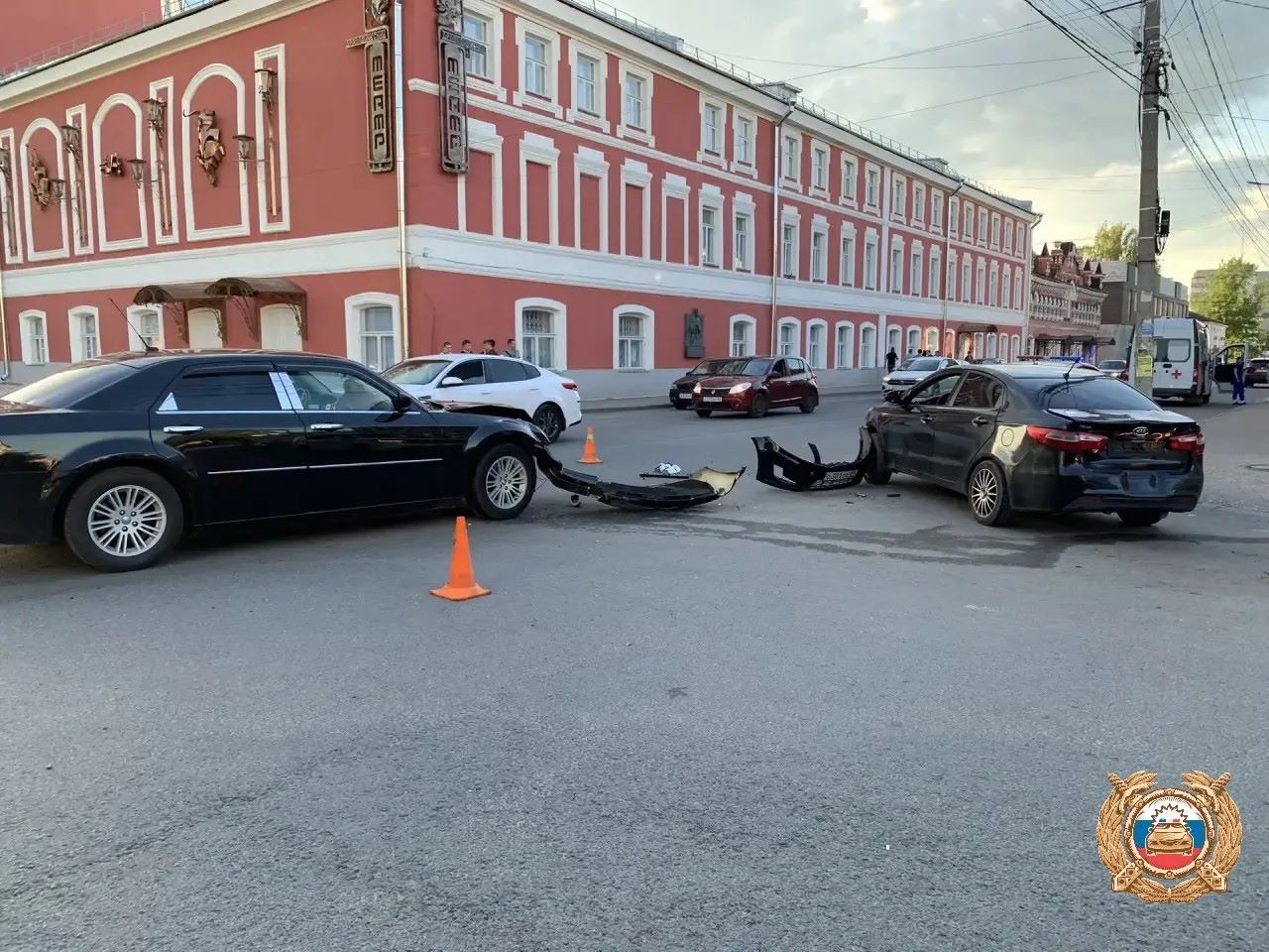 В Тверской области столкнулись «Киа», «Крайслер» и «Хонда»
