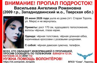В Тверской области пропала девушка в кроссовках с розовыми шнурками пропала