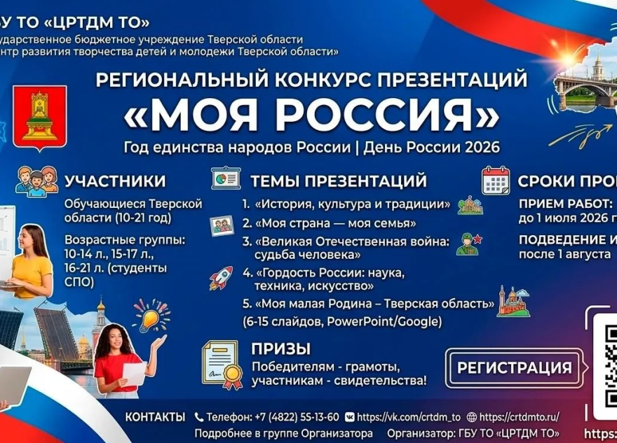 В Тверской области объявлен конкурс презентаций для школьников и студентов, посвященный Году единства народов России