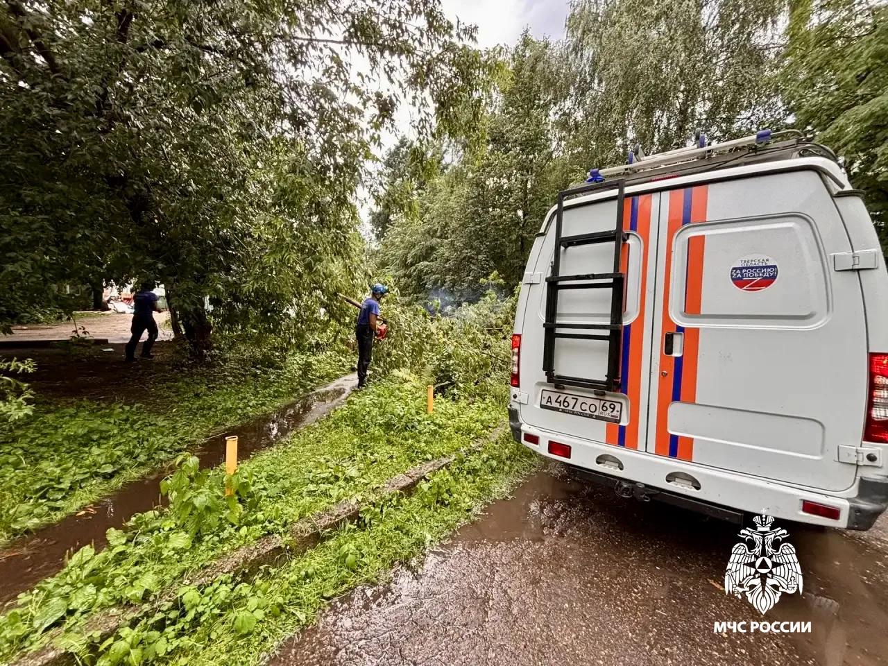 В Твери ликвидируют последствия непогоды