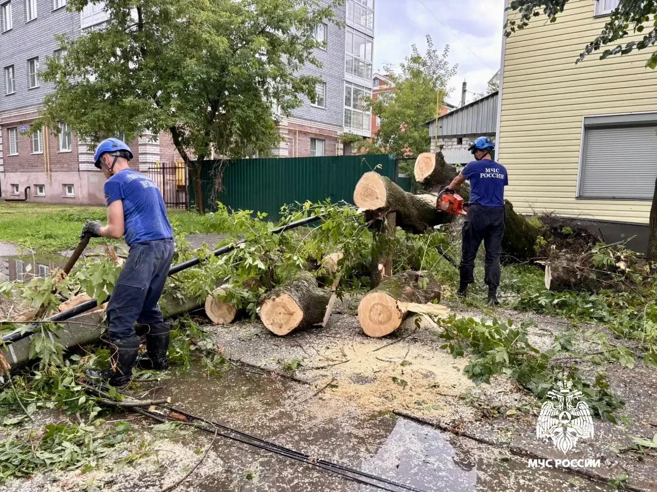 В Твери ликвидируют последствия непогоды