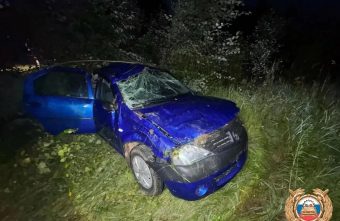 В Тверской области перевернулся "Логан" перевернулся
