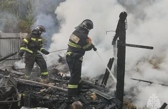 В Тверской области дотла сгорела баня Тверской