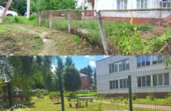 В детском саду в Тверской области заменили опасное ограждение ограждение