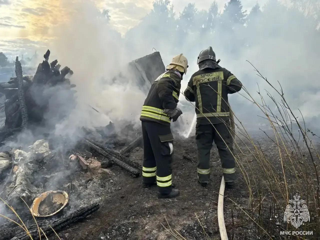 В Тверской области из-за неисправной проводки сгорел дачный дом