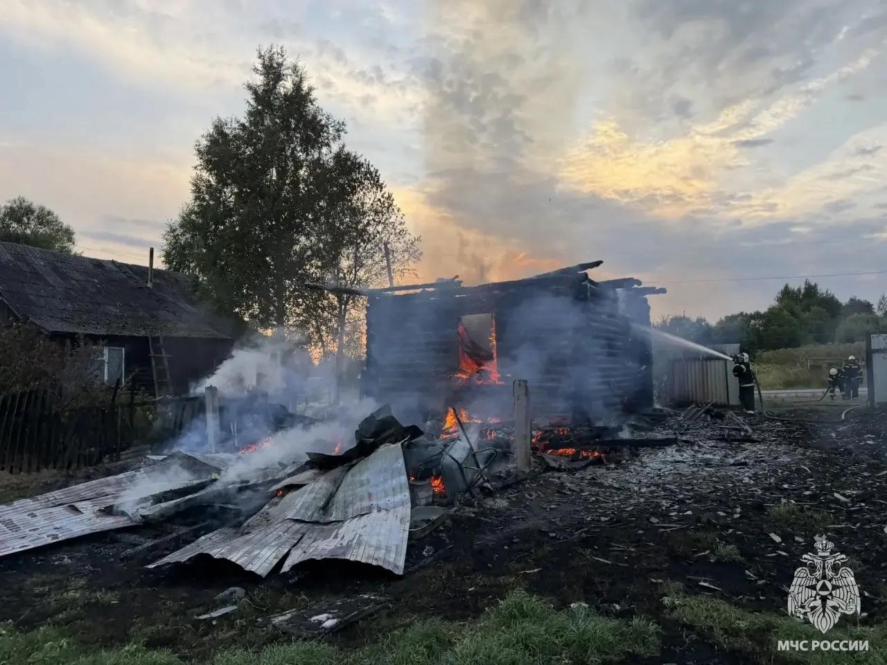 В Тверской области сгорел дачный дом