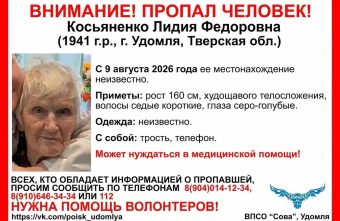 В Тверской области пропала пенсионерка с тростью пропала