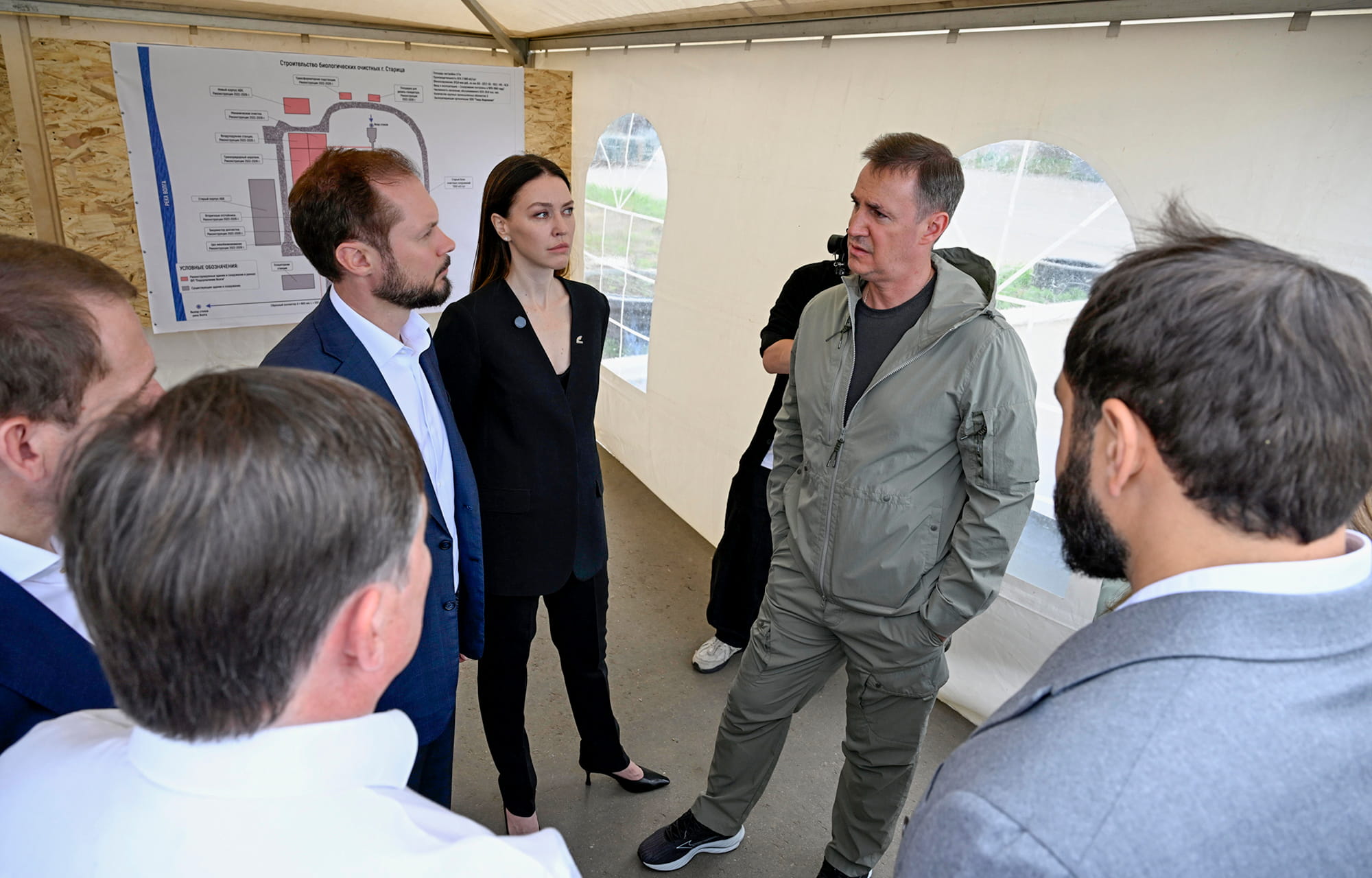 Дмитрий Патрушев и Виталий Королев проверили работу очистных сооружений в Твери