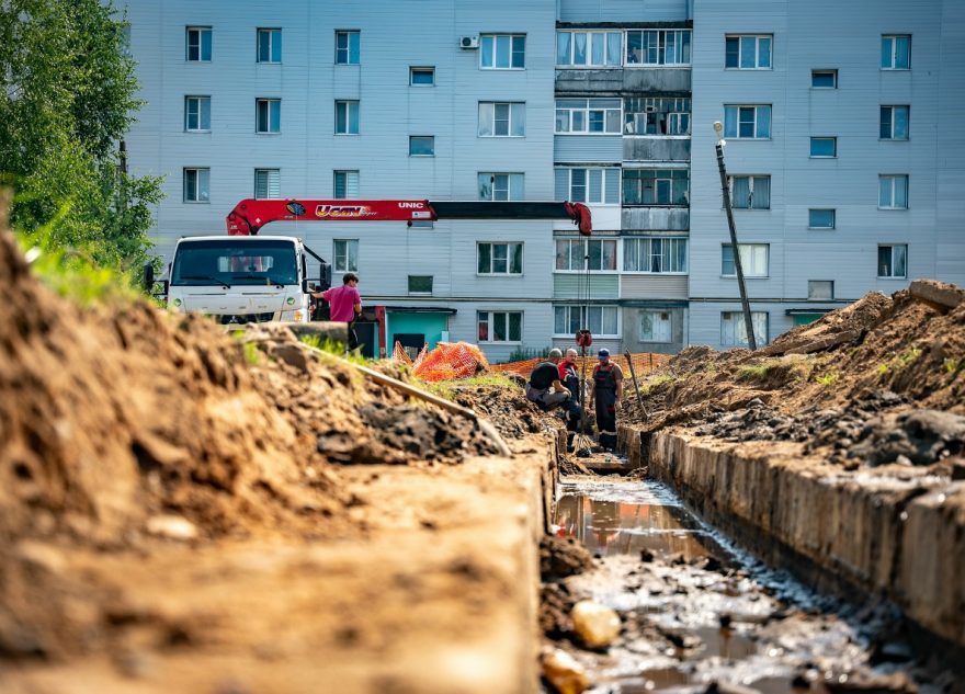 В Лихославле капитально ремонтируют тепловые сети