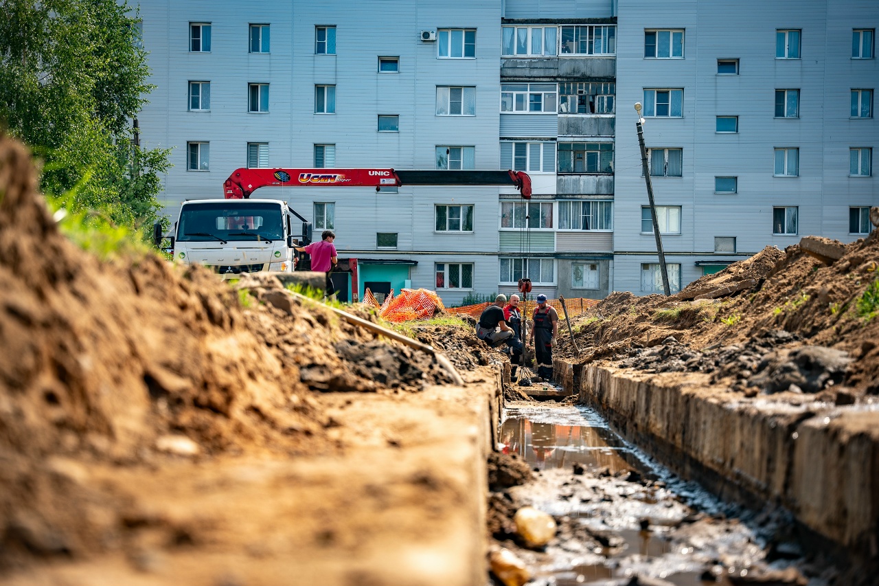 В Лихославле капитально ремонтируют тепловые сети